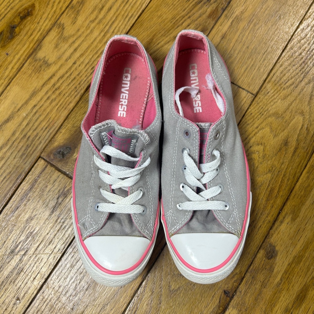 Converse Chuck Taylor All Star Dainty Grey Pink Low Top Canvas Sneakers Womens 6